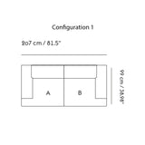 Connect Soft Modular Sofa: 2 Seater - Quick Ship