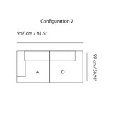 Connect Soft Modular Sofa: 2 Seater - Quick Ship