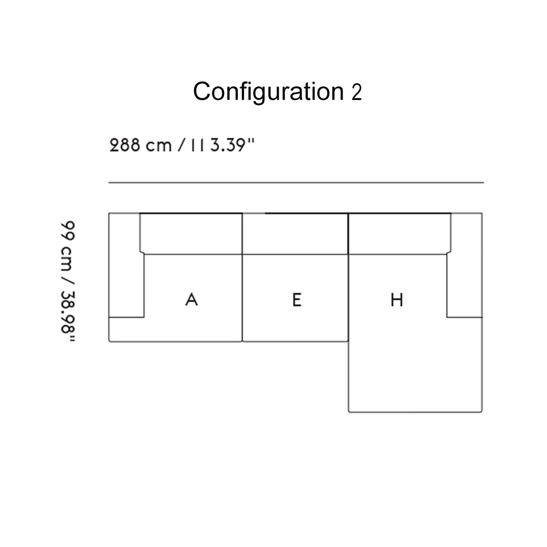 Connect Soft Modular Sofa: 3 Seater