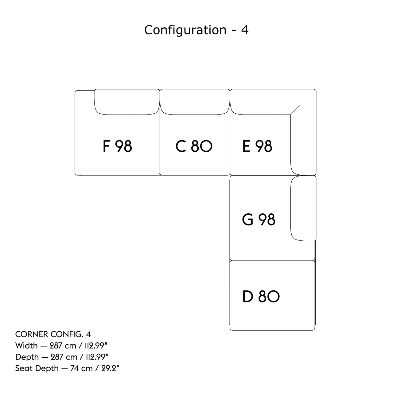 In Situ Modular Sofa: Corner