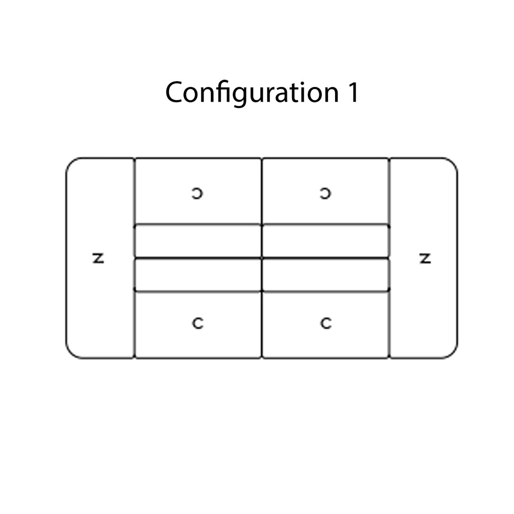 Connect Modular Sofa: Back-To-Back + Configuration 1