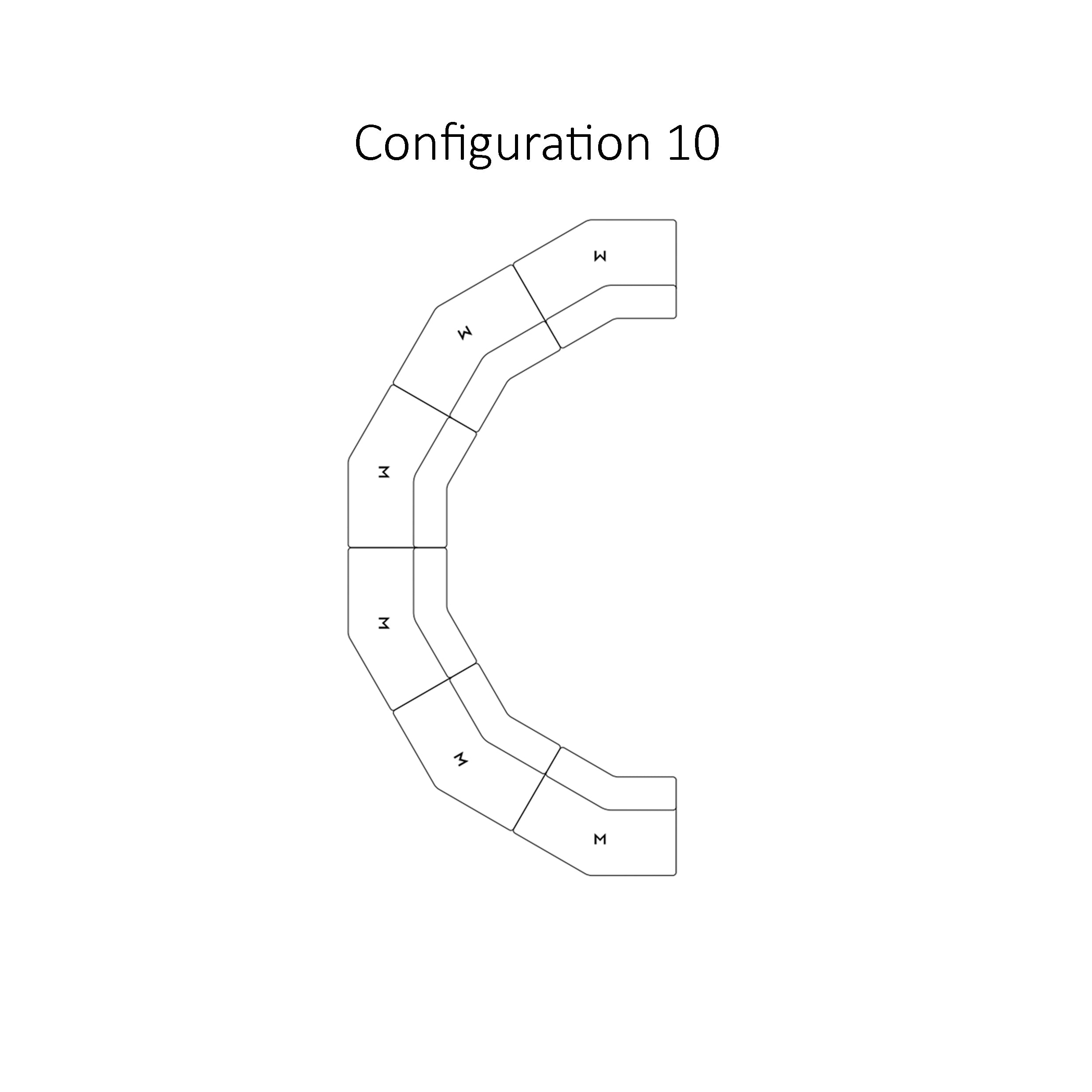 Connect Modular Sofa: Configuration 10