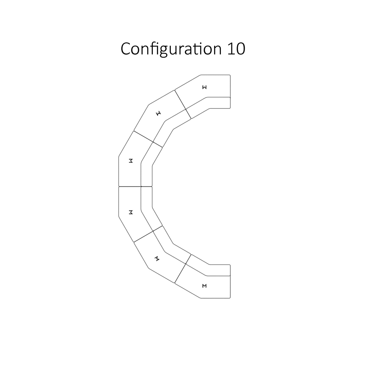 Connect Modular Sofa: Configuration 10