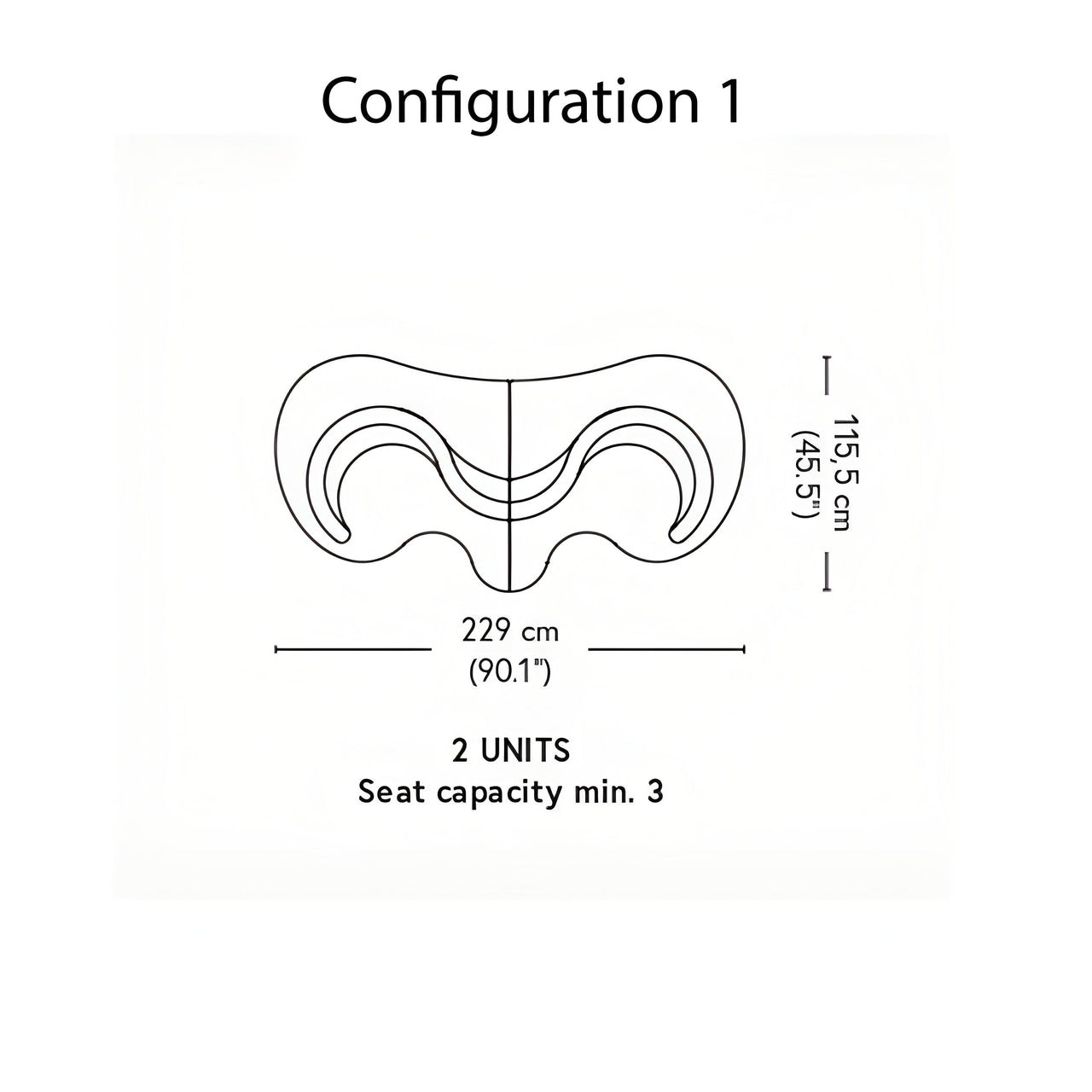 Cloverleaf Sofa: Configuration 1