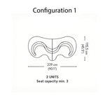 Cloverleaf Sofa: Configuration 1