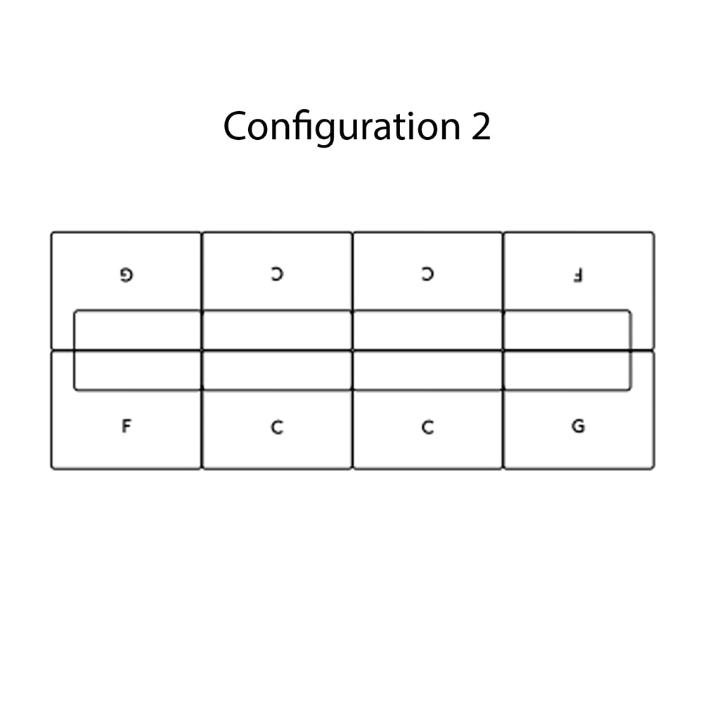 Connect Modular Sofa: Back-To-Back + Configuration 2