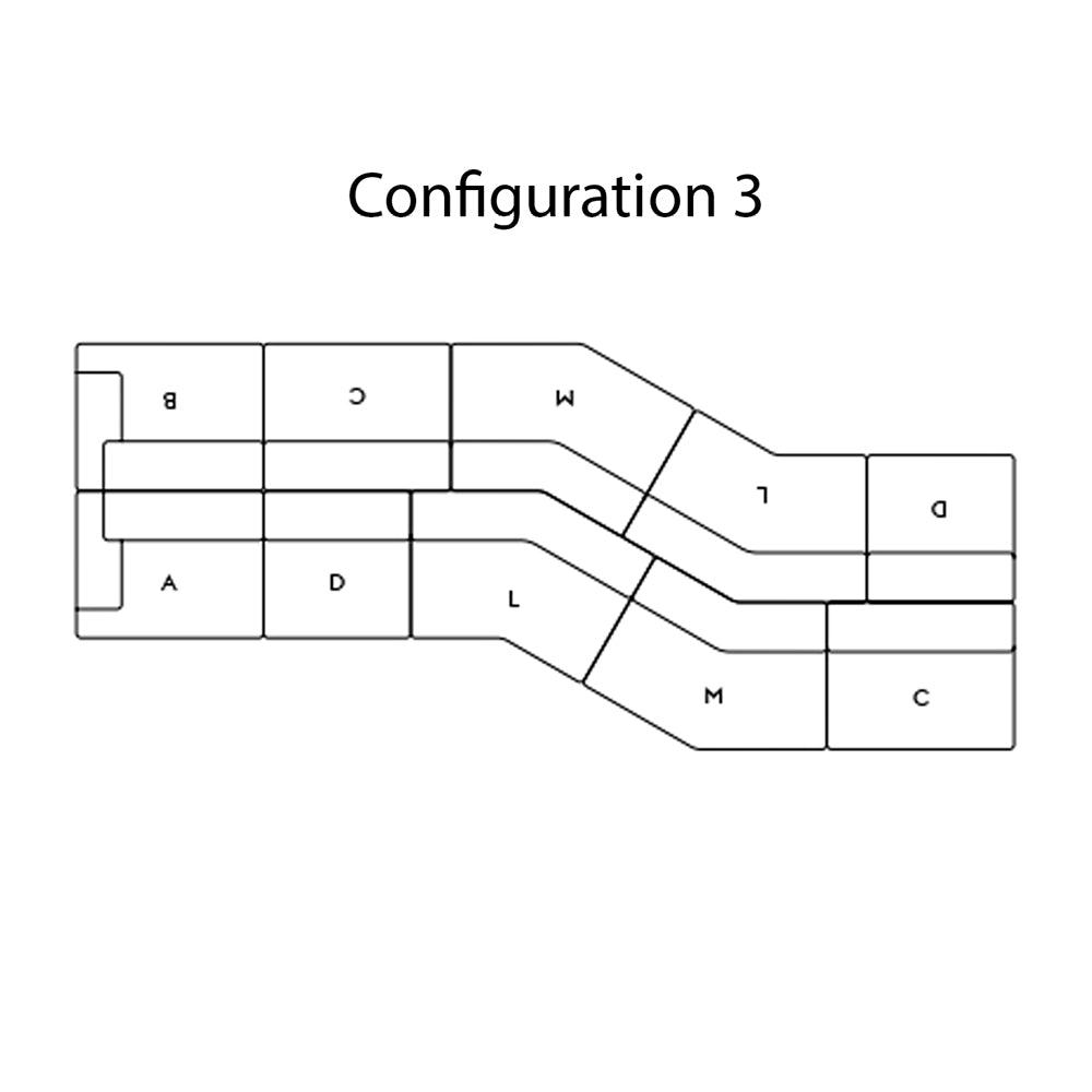 Connect Modular Sofa: Back-To-Back + Configuration 3