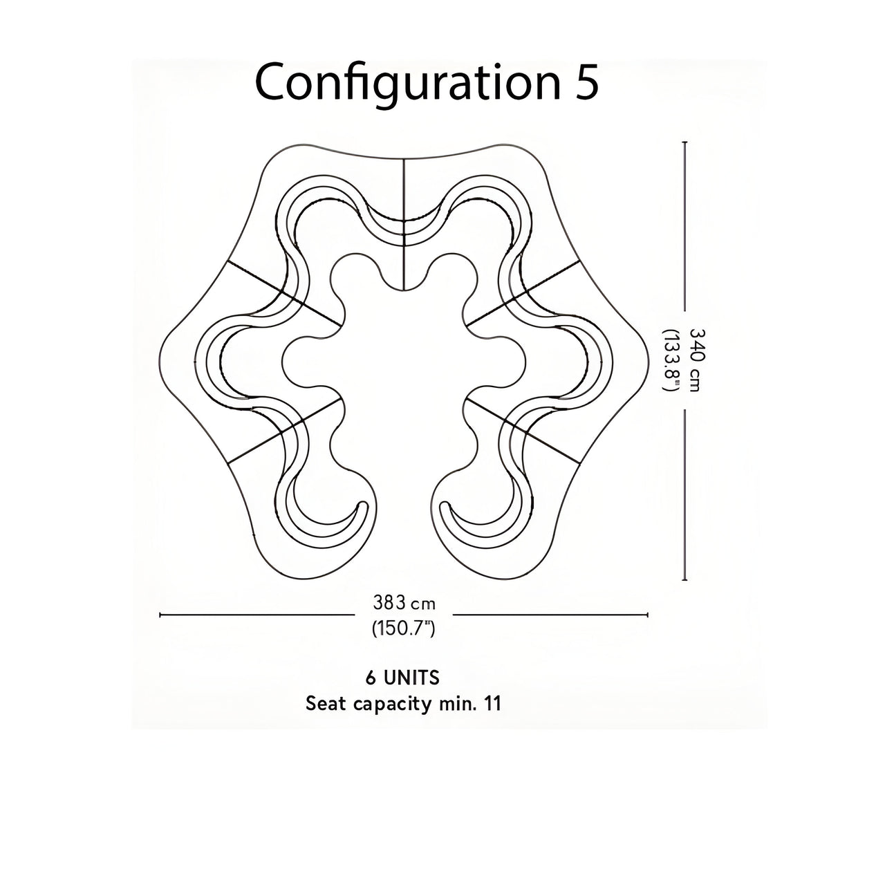 Cloverleaf Sofa: Configuration 5