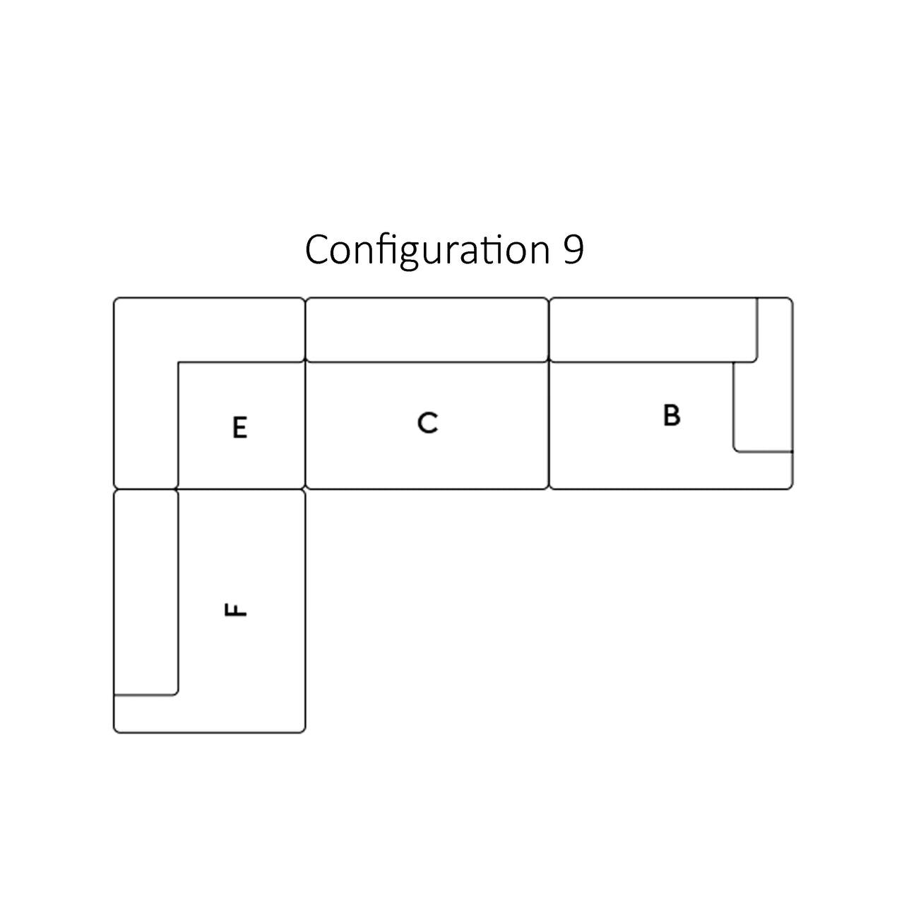 Connect Modular Sofa: Configuration 9