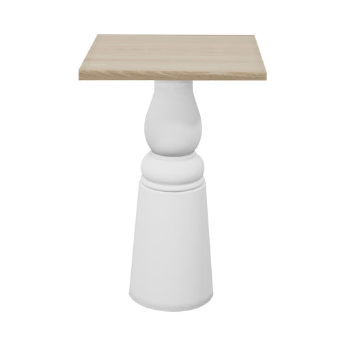 Container Bar Table: New Antiques + Square + White Wash Stained + White