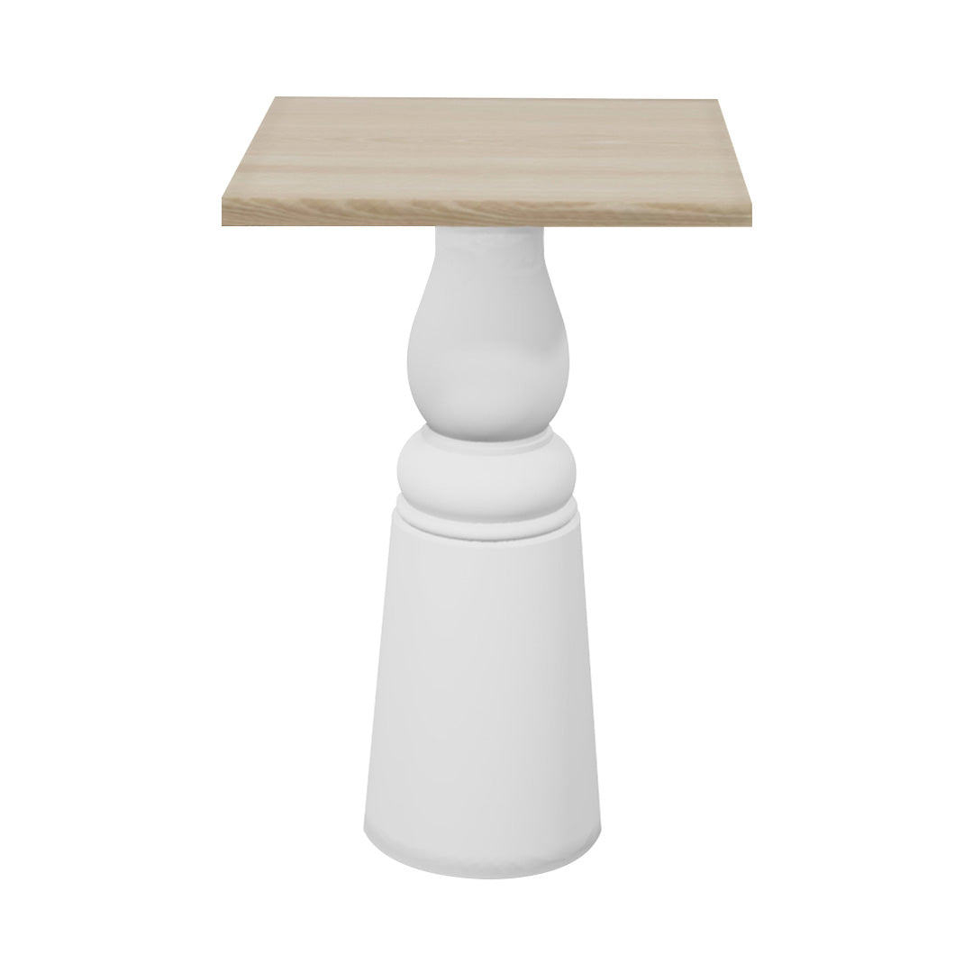 Container Bar Table: New Antiques + Square + White Wash Stained + White