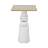 Container Bar Table: New Antiques + Square + White Wash Stained + White