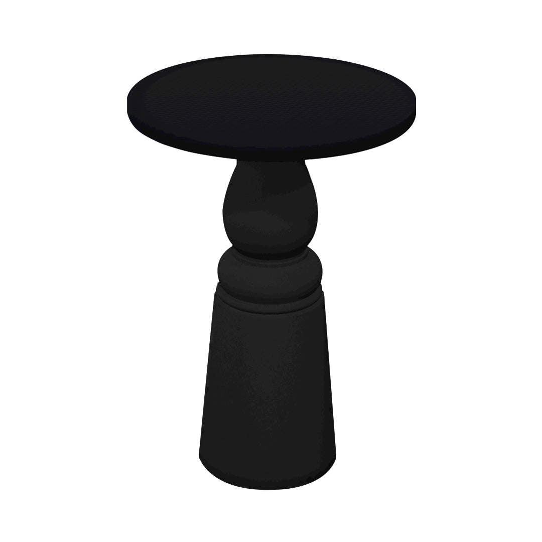 Container Bar Table: New Antiques + Round + Black + Black