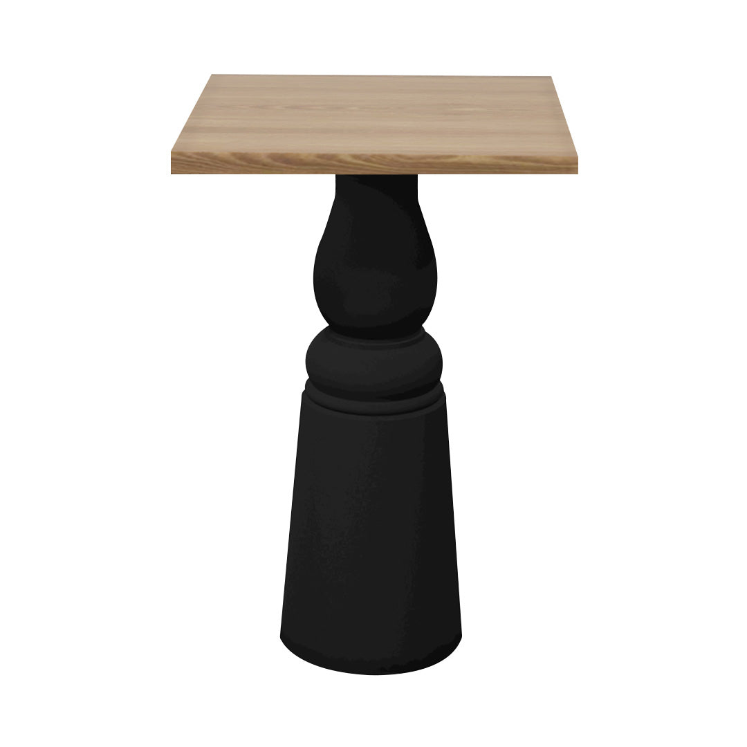 Container Bar Table: New Antiques + Square + Natural Oil + Black