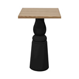 Container Bar Table: New Antiques + Square + Natural Oil + Black