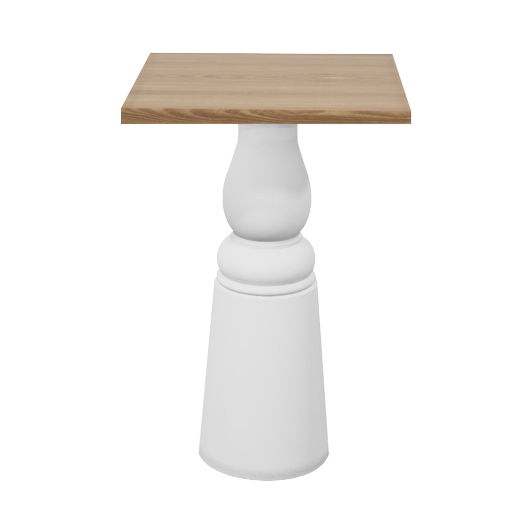 Container Bar Table: New Antiques + Square + Natural Oil + White