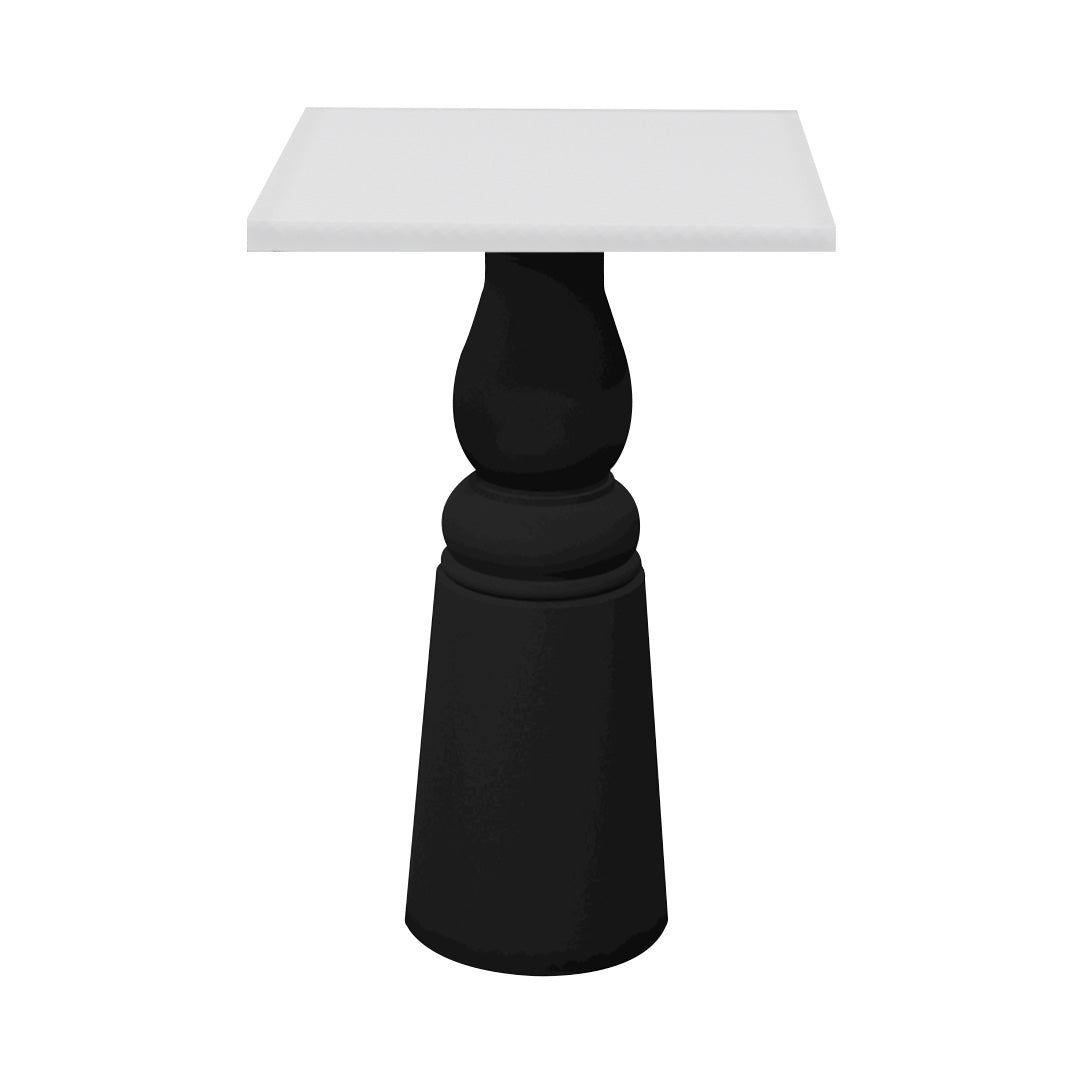 Container Bar Table: New Antiques + Square + White + Black