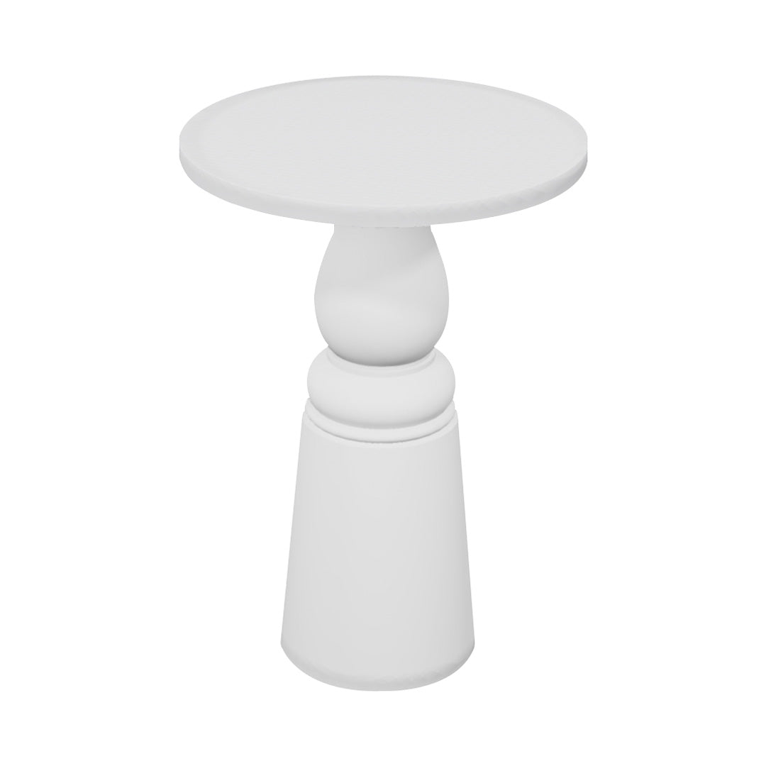 Container Bar Table: New Antiques + Round + White + White