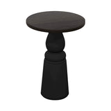Container Bar Table: New Antiques + Round + Wenge Stained + Black