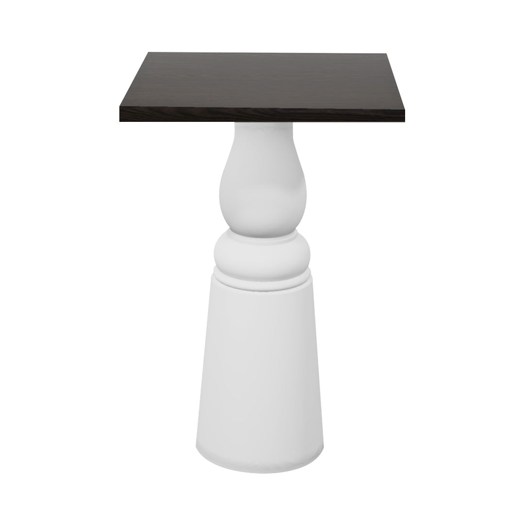 Container Bar Table: New Antiques + Square + Wenge Stained + White