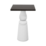 Container Bar Table: New Antiques + Square + Wenge Stained + White