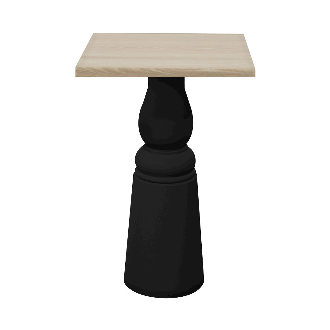 Container Bar Table: New Antiques + Square + White Wash Stained + Black