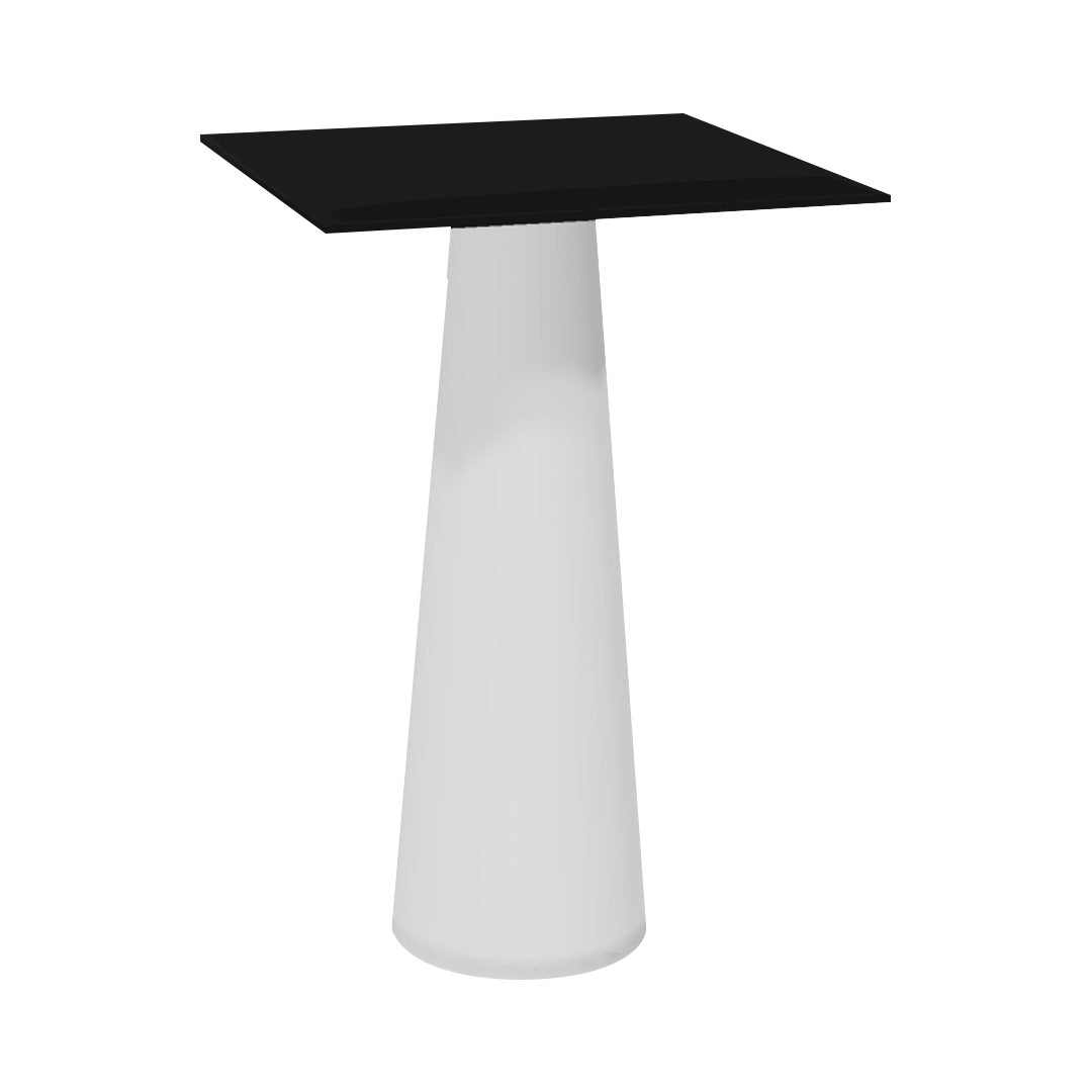 Container HPL Bar Table: Square + Black + White