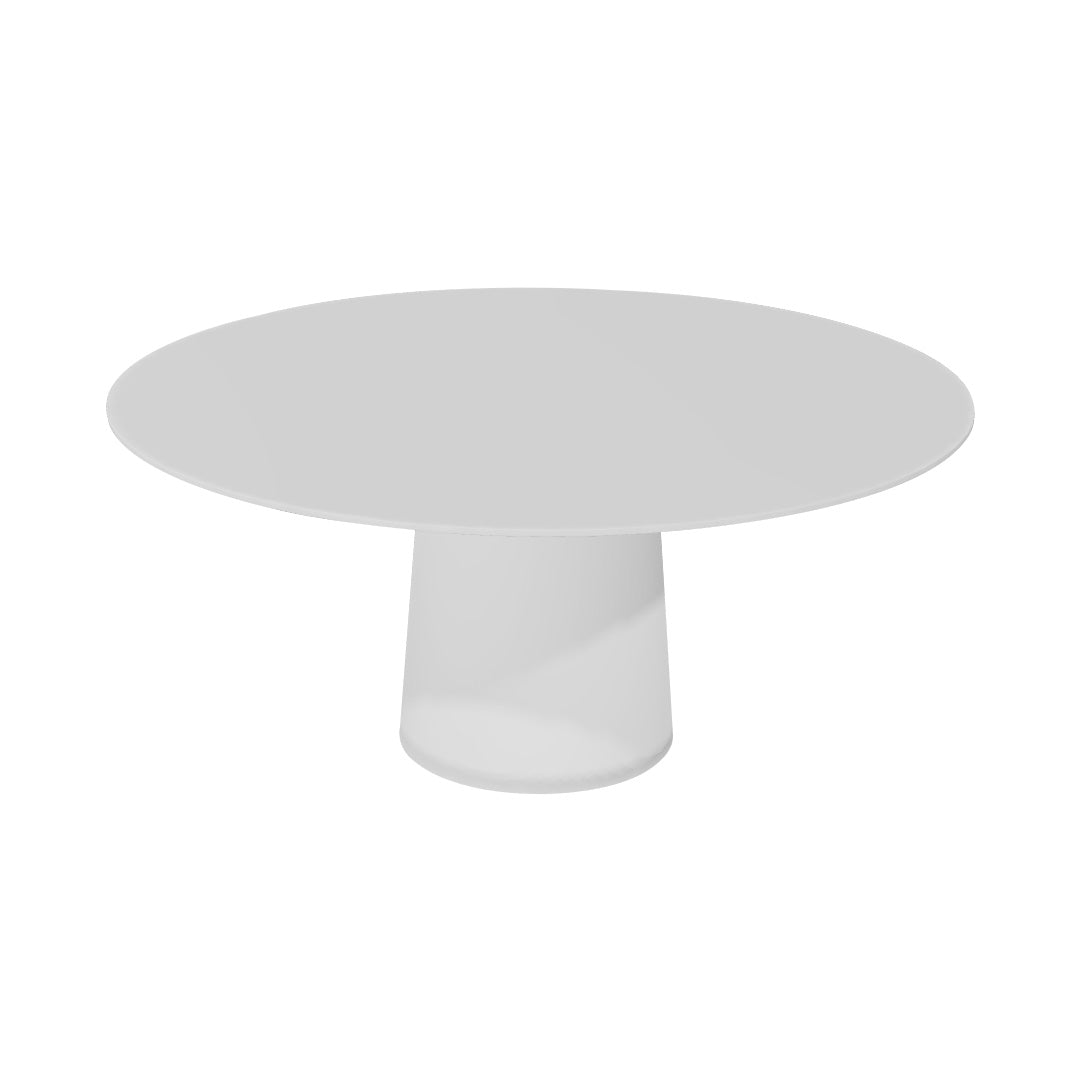 Container HPL Round Table: Extra Large + White + White