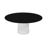Container HPL Round Table: Extra Large + Black + White