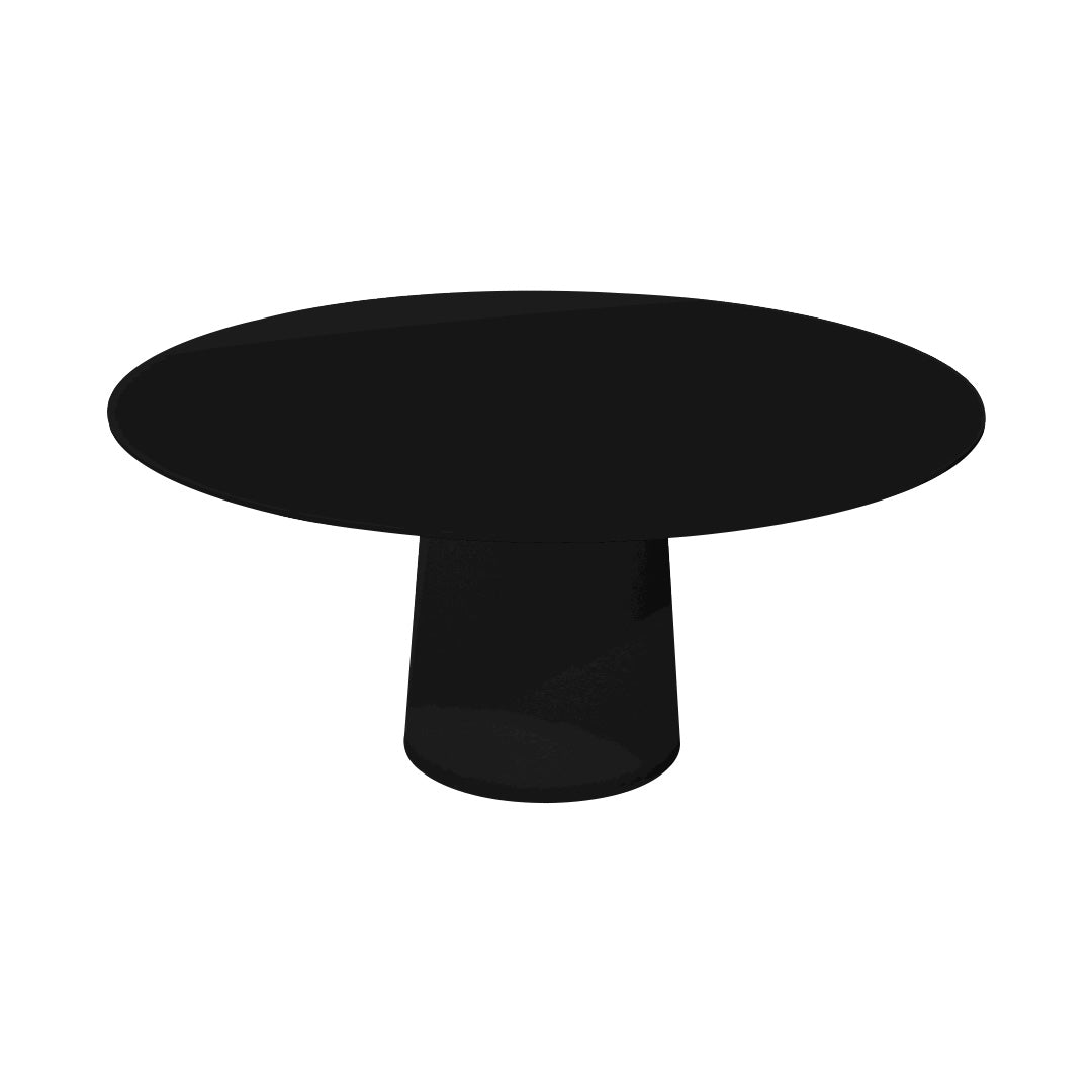 Container HPL Round Table: Extra Large + Black + Black