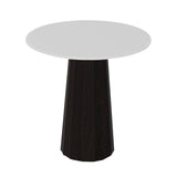 Container HPL Round Table: Extra Small + Bodhi Cover + White + Wenge