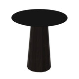 Container HPL Round Table: Extra Small + Bodhi Cover + Black + Wenge