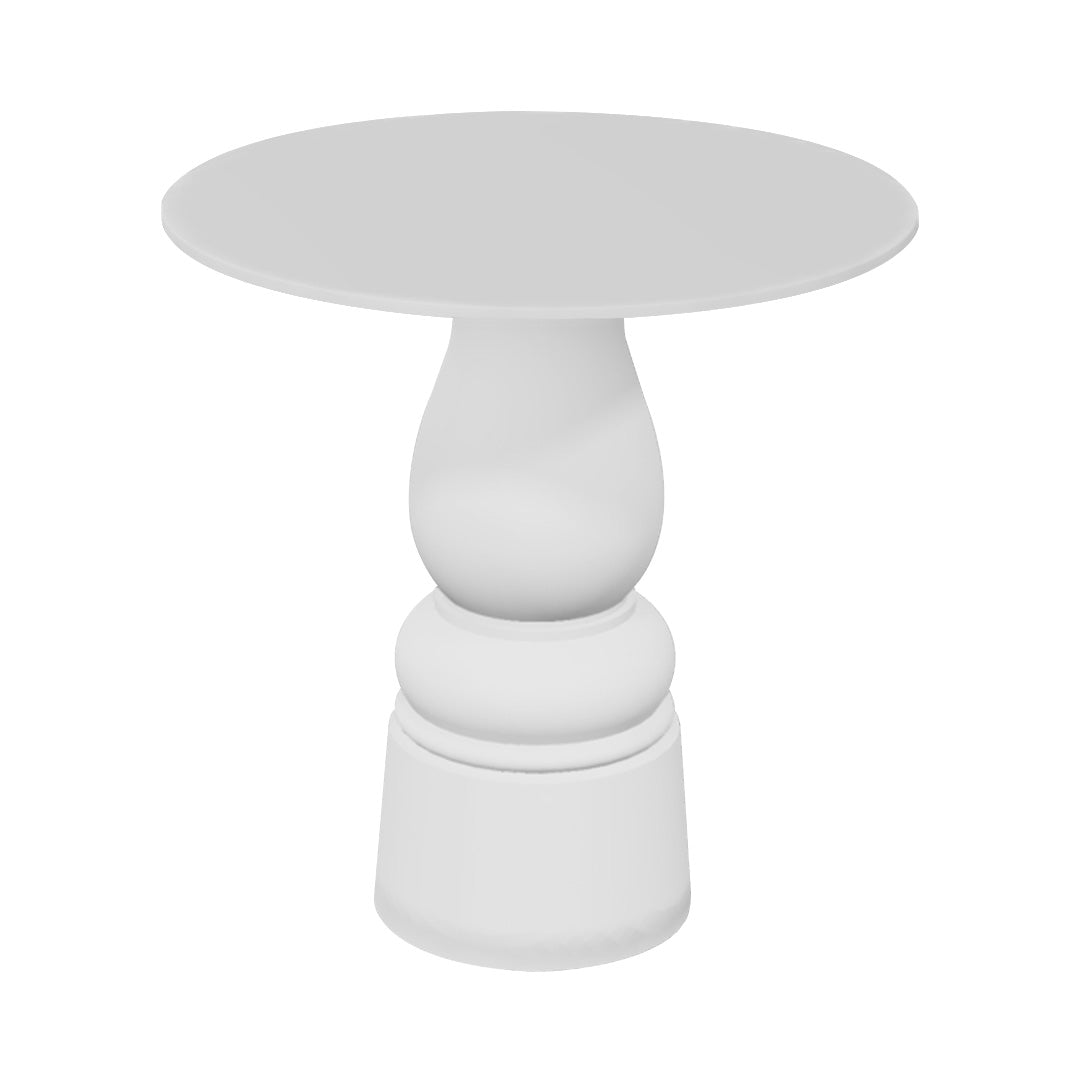 Container HPL Round Table: Extra Small+ New Antiques + White + White