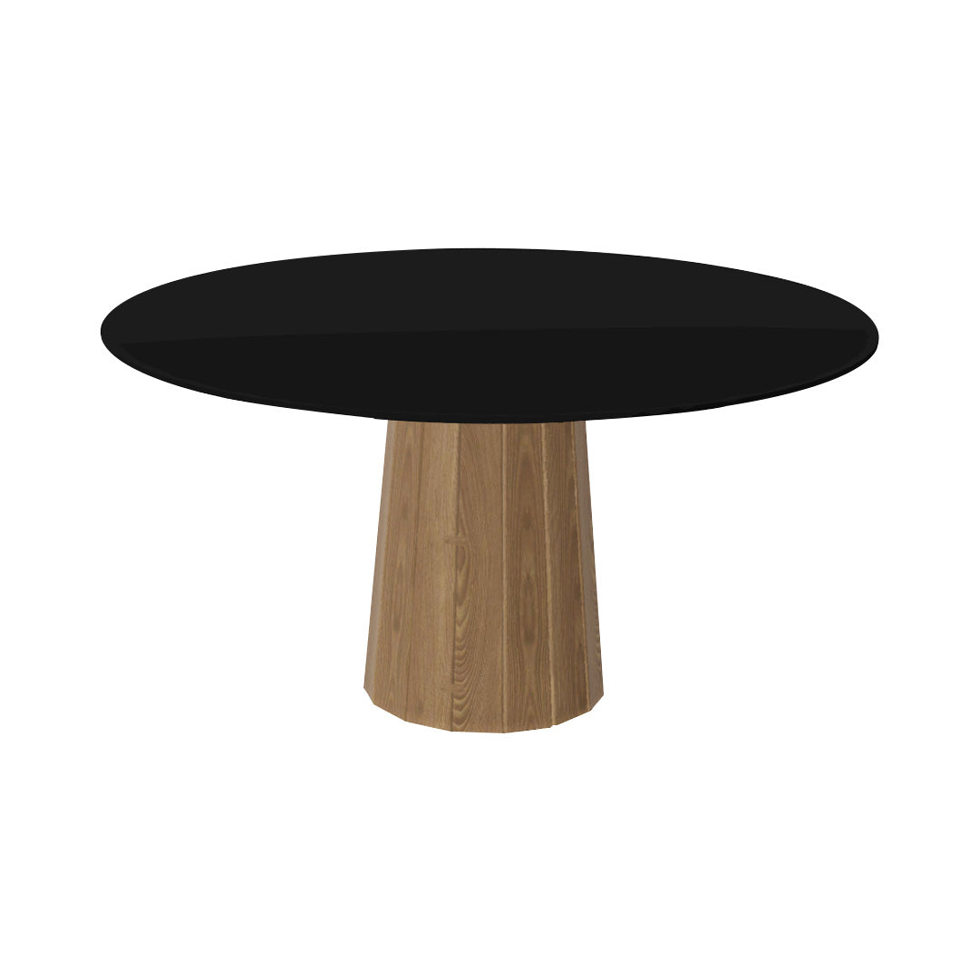 Container HPL Round Table: Large + Bodhi Cover + Black + Natural Oil