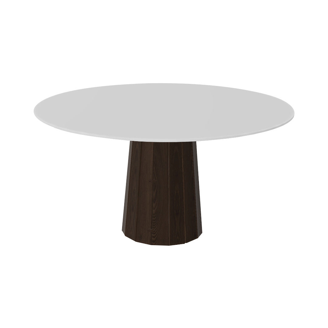Container HPL Round Table: Large + Bodhi Cover + Black + White Wash