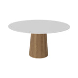 Container HPL Round Table: Large + Bodhi Cover + White + Natural Oil