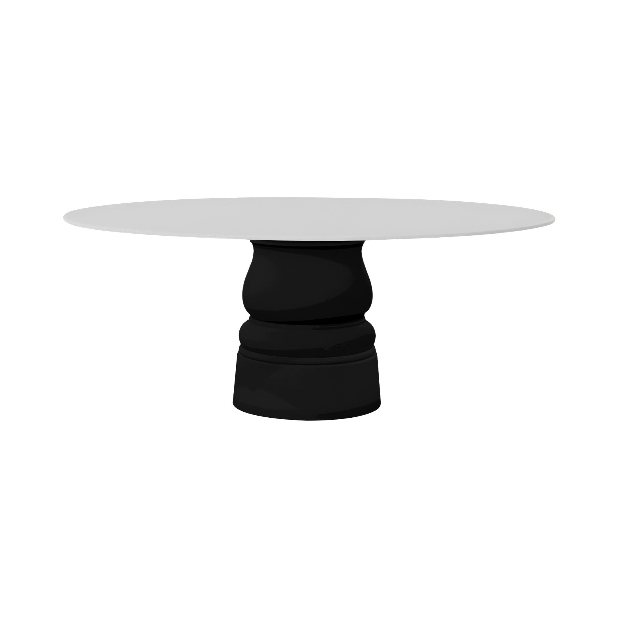 Container HPL Round Table: XXL + New Antiques + White +  Black