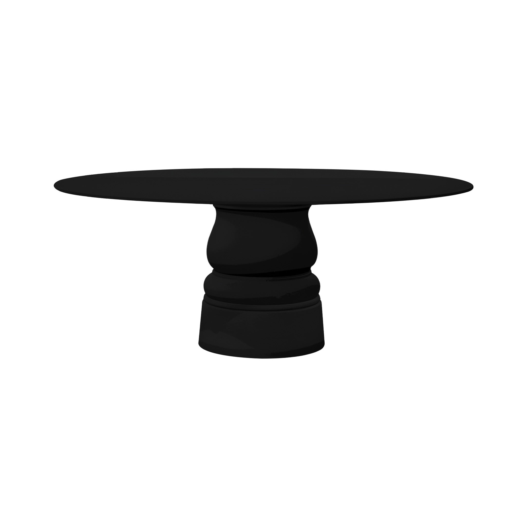 Container HPL Round Table: XXL + New Antiques + Black + Black