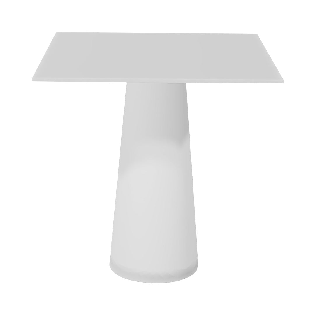 Container HPL Square Table: Small + White + White