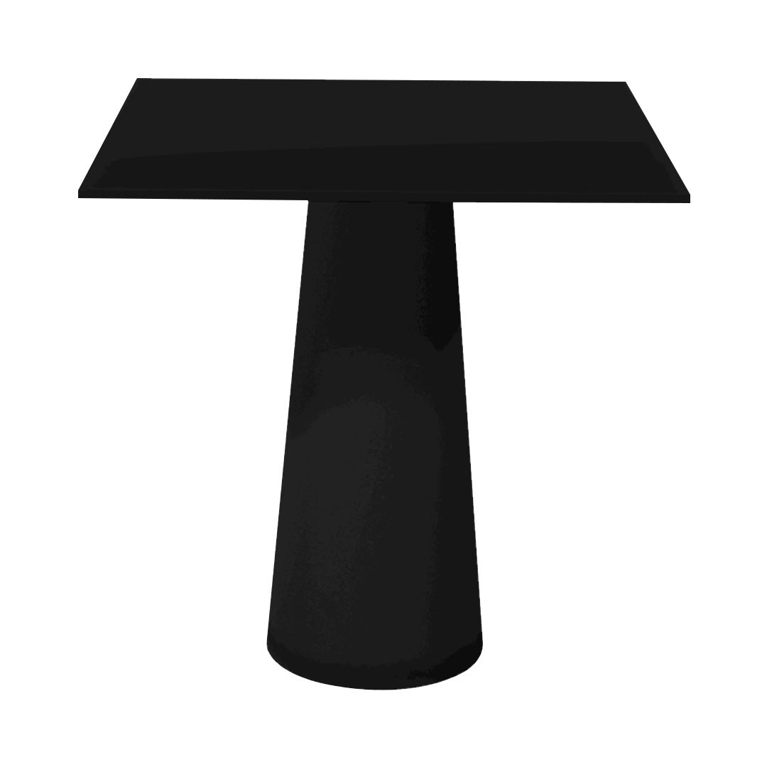 Container HPL Square Table: Small + Black + Black