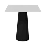 Container HPL Square Table: Small + White + Black