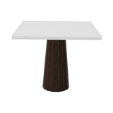 Container HPL Square Table: Small + Bodhi Cover + White + Cinnamon