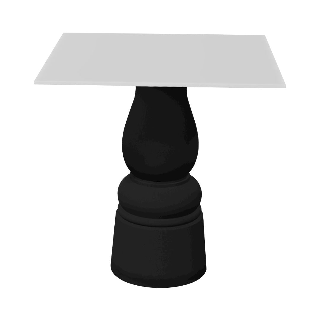 Container HPL Square Table: Small + New Antiques + White + Black