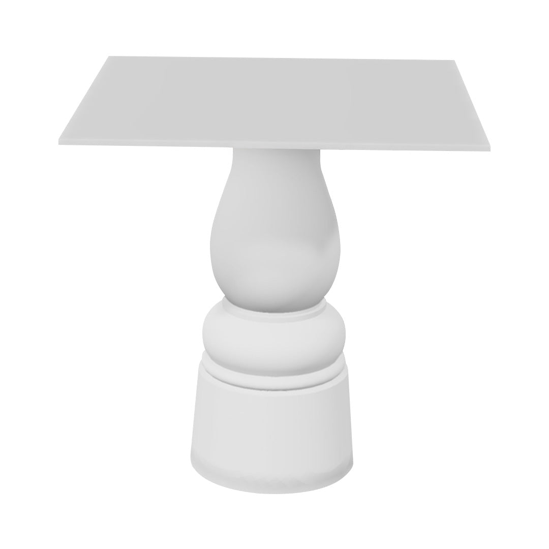 Container HPL Square Table: Small + New Antiques + White + White