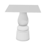Container HPL Square Table: Small + New Antiques + White + White