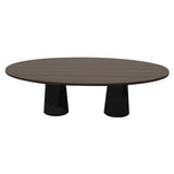 Container Oval Table: Large + Cinnamon Stained + Black