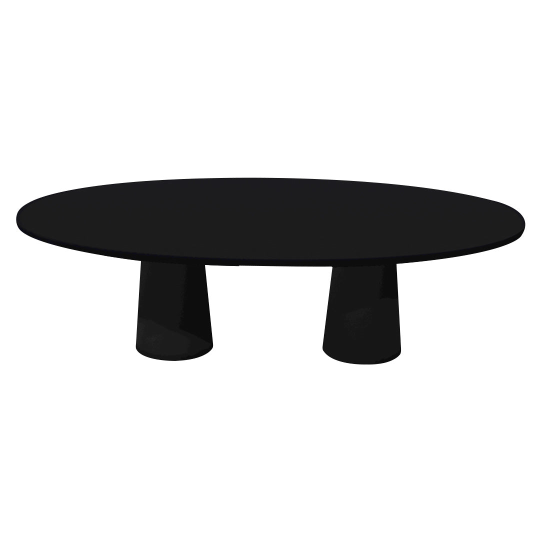 Container Oval Table: Large + Jet Black + Black