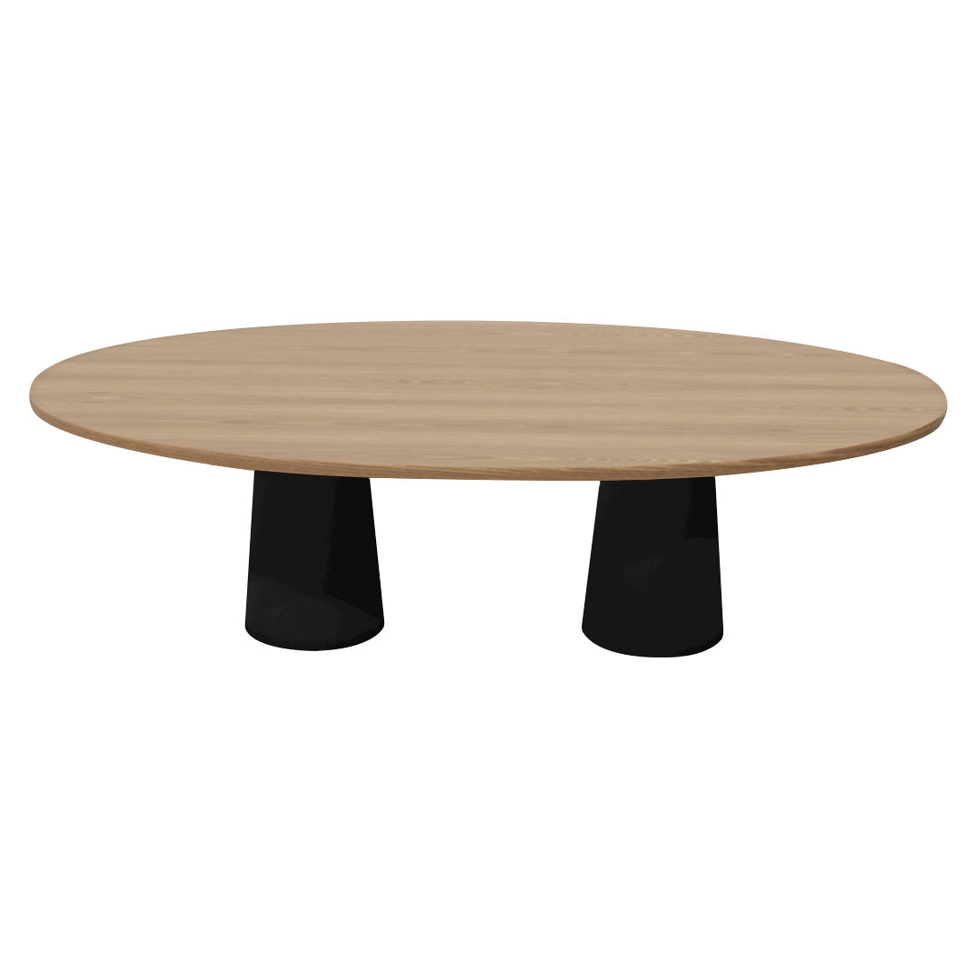 Container Oval Table: Large + Natural Oil + Black