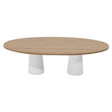 Container Oval Table: Large + Natural Oil + White