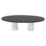 Container Oval Table: Large + Wenge Stained + White